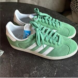 Adidas Classic Green and White Trainers